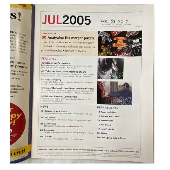Vtg Lot 3 Trains Jun Jul Aug 2005 Magazine Collect Hobby Track Railroad Engineer - Picture 6 of 9